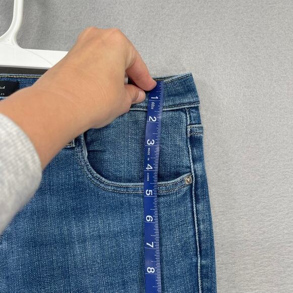 7 for All Mankind Jeans Mens 34 Blue Stacked Skinny Mid Rise Stretch Denim 34x26 - Picture 8 of 16